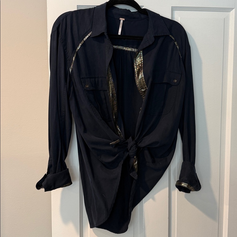 Free people  Shirt with Gold Detail